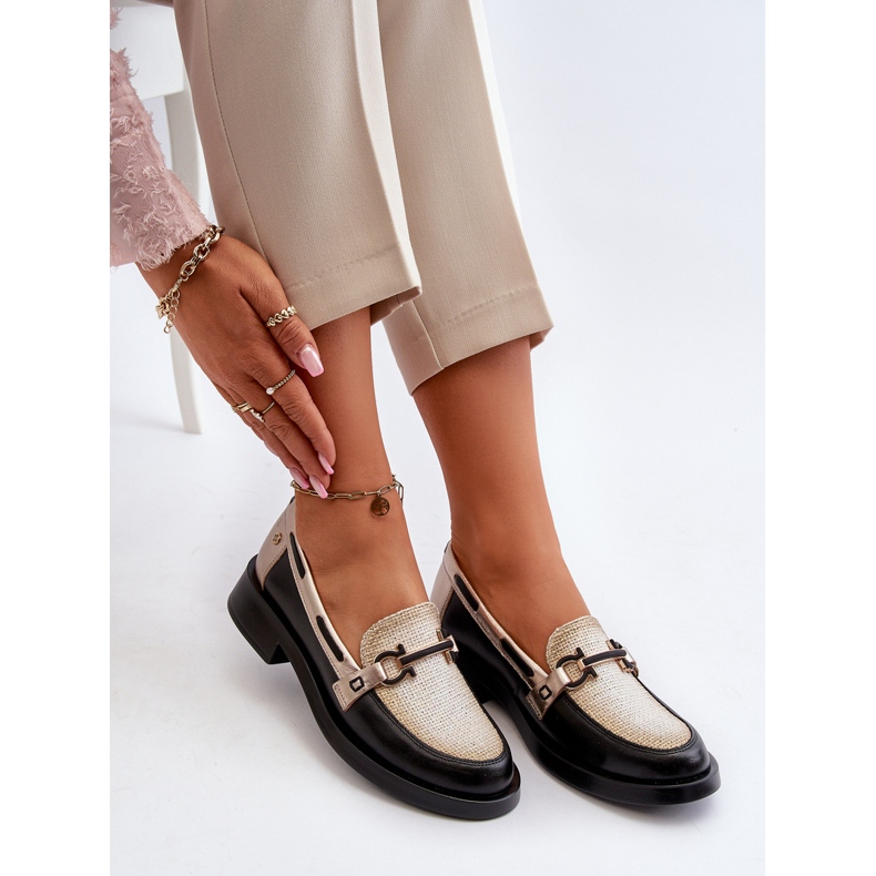 Mocassini in pelle Scarpe da donna Maciejka 06493-01 Nero 1
