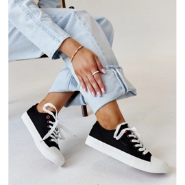 Sneakers Cross Jeans da donna in tessuto nero 1