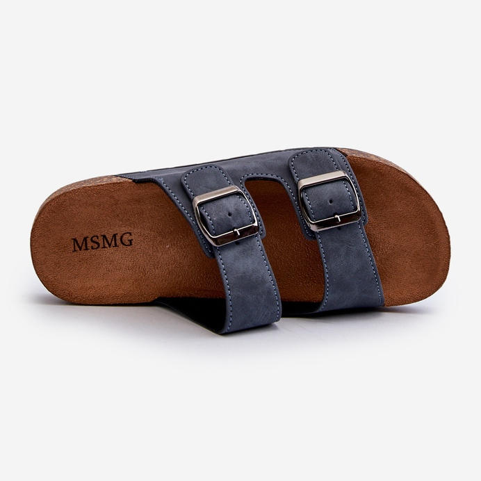 Infradito da uomo con suola in sughero, colore blu navy Rosawia 1
