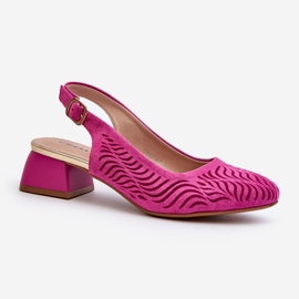 Décolleté fucsia con tacco largo Gemifa rosa 2