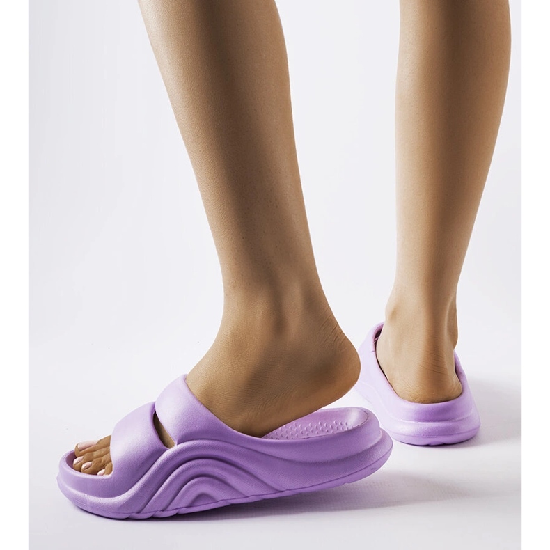 Infradito Geneve in gomma viola 2