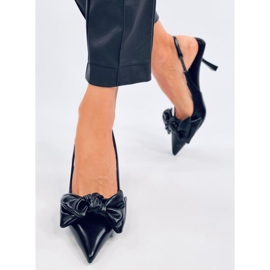 Décolleté con tacco aperto di Deluna Black nero 1