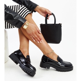 Mocassini in pelle nera nero 1