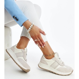 Sneakers in pelle grigia di Nahas grigio 1