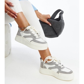 Scarpe da donna in pelle bianca bianco 1