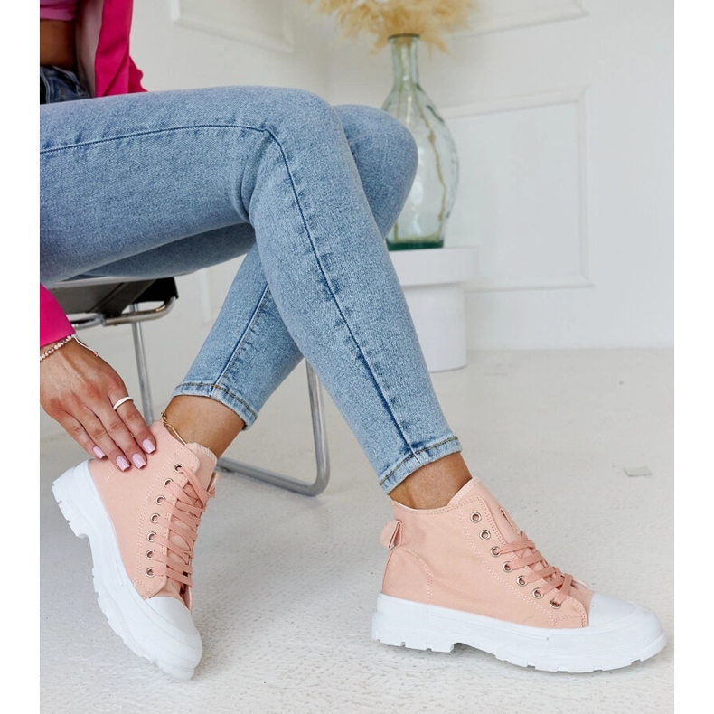 Scarpe da ginnastica alte Alhandra rosa massiccio 1