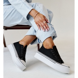 Sneakers nere con spessa suola Bahira nero 1