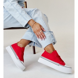 Sneakers rosse Bahira con suola spessa rosso 1