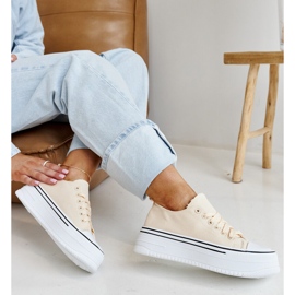 Sneaker beige chiaro con spessa suola Bahira 1
