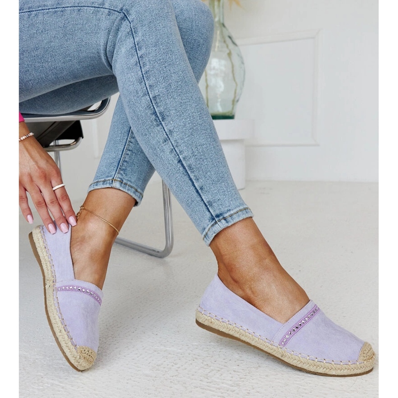 Espadrillas viola con strass Abia 1