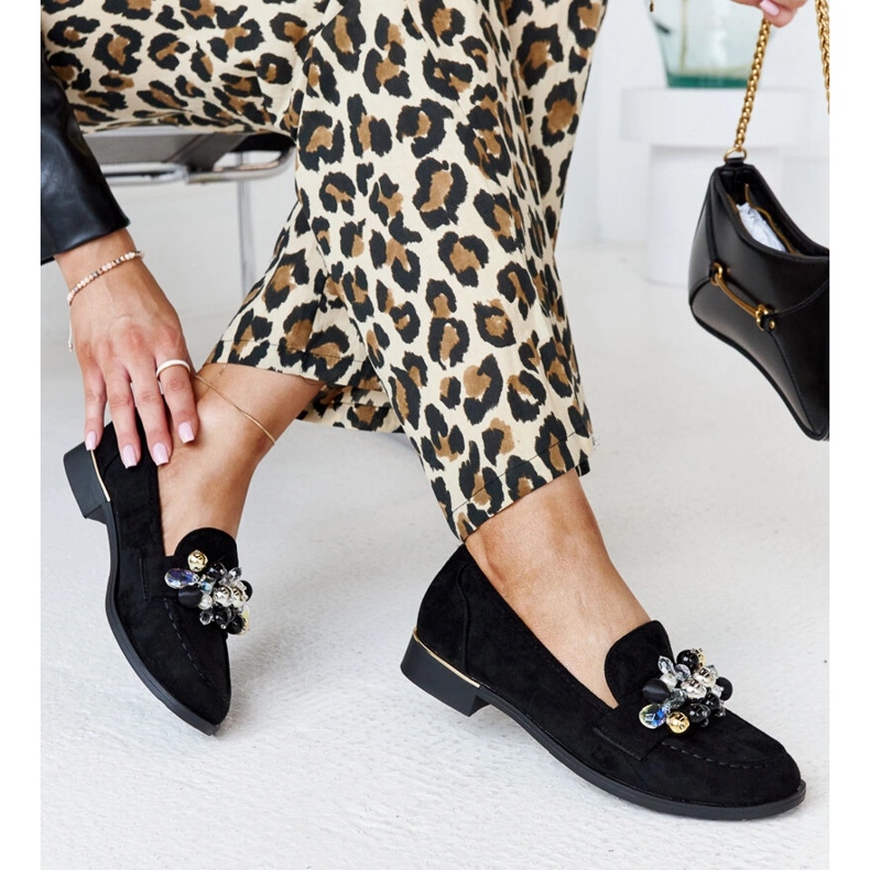 Mocassini neri con decorazioni Dahera nero 1