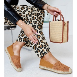 Espadrillas marroni con ricamo Kalba marrone 1