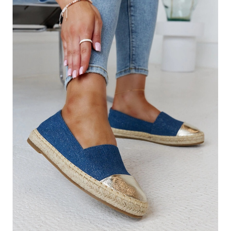 Espadrillas Surana lucide blu e oro 1
