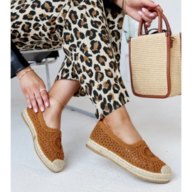 Espadrillas Seila ricamate marroni marrone 1