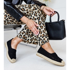 Espadrillas Seila nere ricamate nero 1