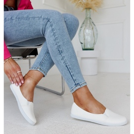 Sneakers slip-on bianche in eco pelle Wordana bianco 1