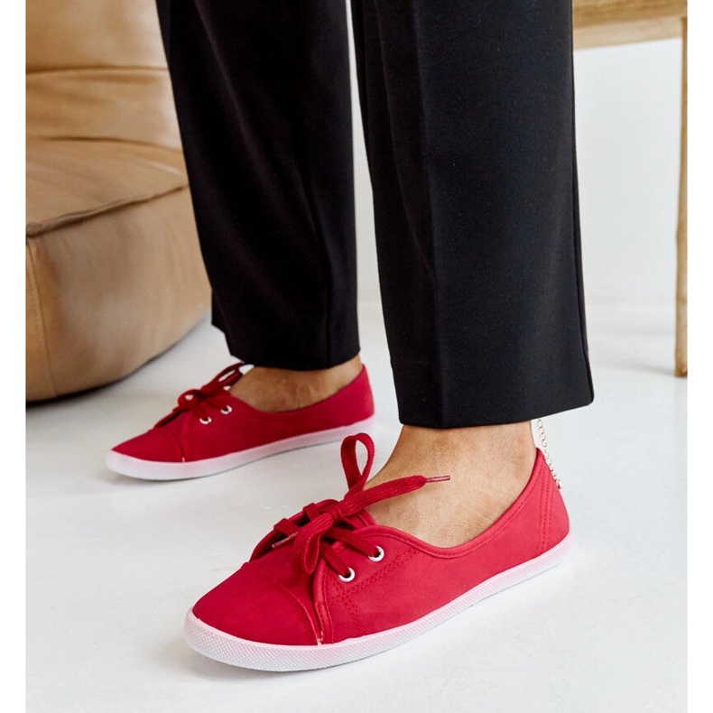 Sneakers slip-on rosse in eco pelle Knudsen rosso 1