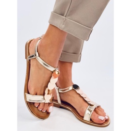 Sandali Ennes Gold con decoro oro d'oro 1