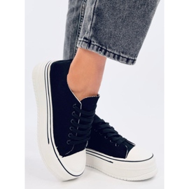 Loic Sneakers nere con suola alta nero 2