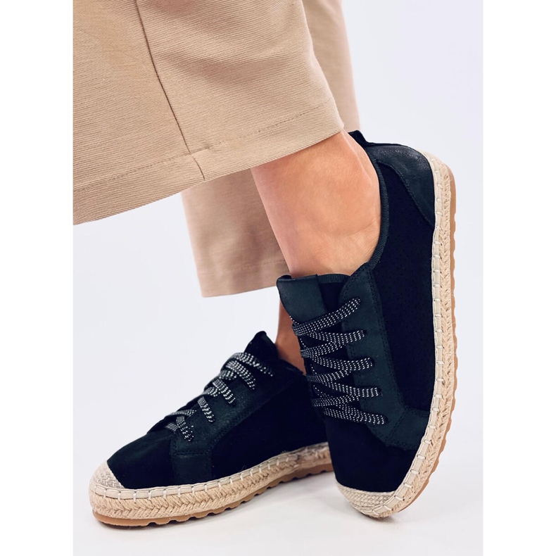 Scarpe da ginnastica espadrillas nere Felix nero 2