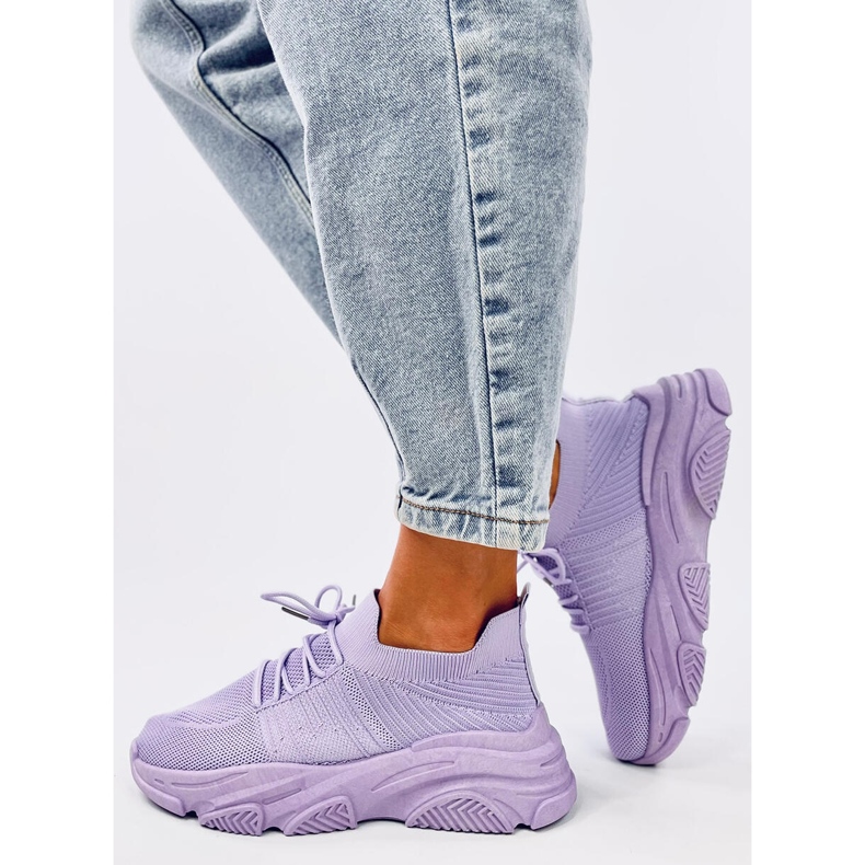 Fabre Scarpe sportive a calzino viola 2