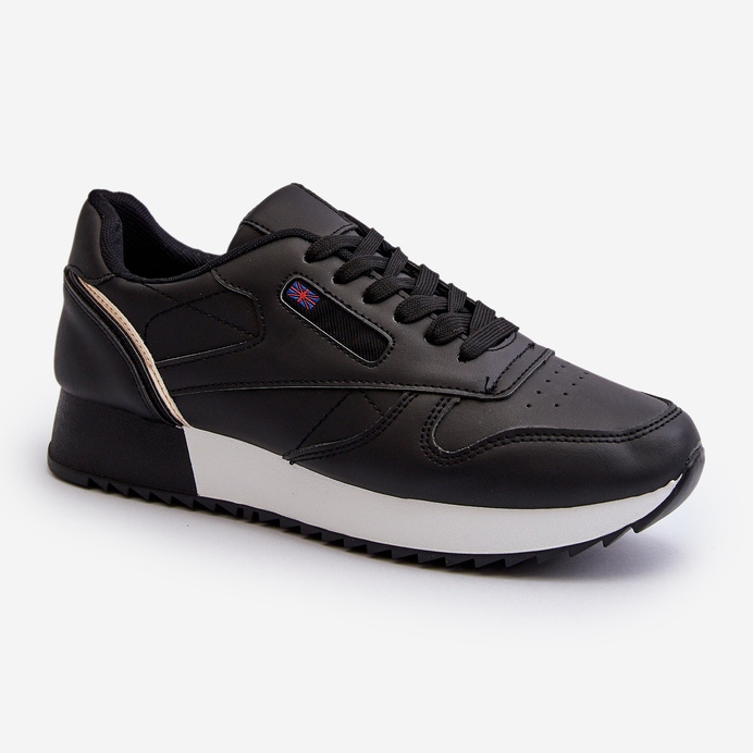 Merida Scarpe sportive in pelle con plateau e lacci neri nero 1