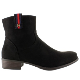 Stivaletti Chelsea scamosciati con inserto elegante nero 1