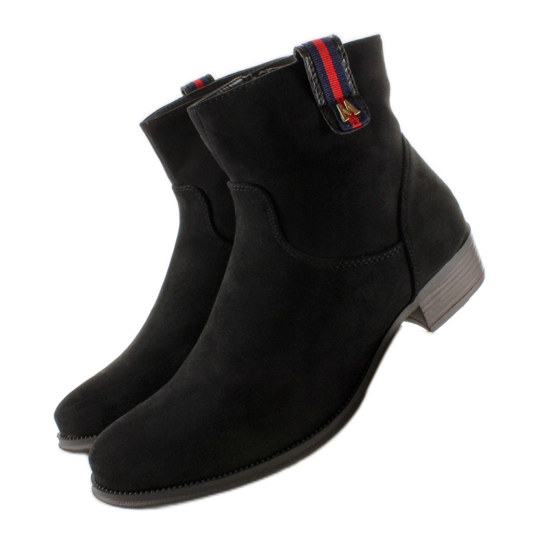 Stivaletti Chelsea scamosciati con inserto elegante nero 2