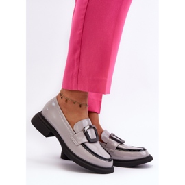 Vinceza Mocassini da Donna in Vernice Grigio Fidodia 1