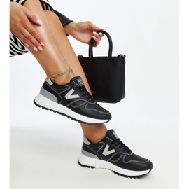 Sneakers nere con suola spessa Cettina nero 1
