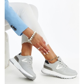 Sneaker grigie con suola Cettina più spessa grigio 1