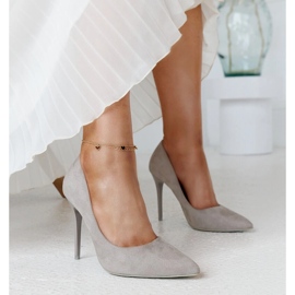 Decollete grigie con inserto in pelle Amedie grigio 1