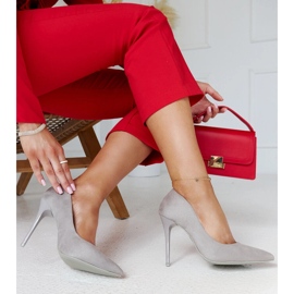 Decollete grigie con inserto in pelle Amedie grigio 1