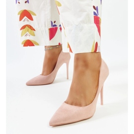 Decolleté rosa con inserto in pelle Amedie 1