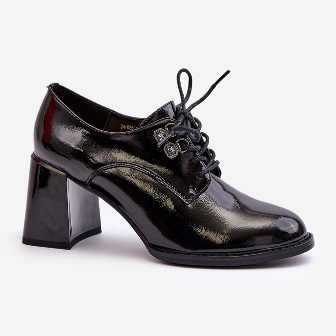 Vinceza Scarpe con tacco alto laccate da donna Nelione di colore Nero 1