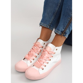 Sneakers alla caviglia con doppi lacci bianca 1