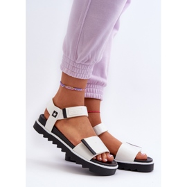 Sandali con plateau da donna Big Star NN274777 Bianco 2