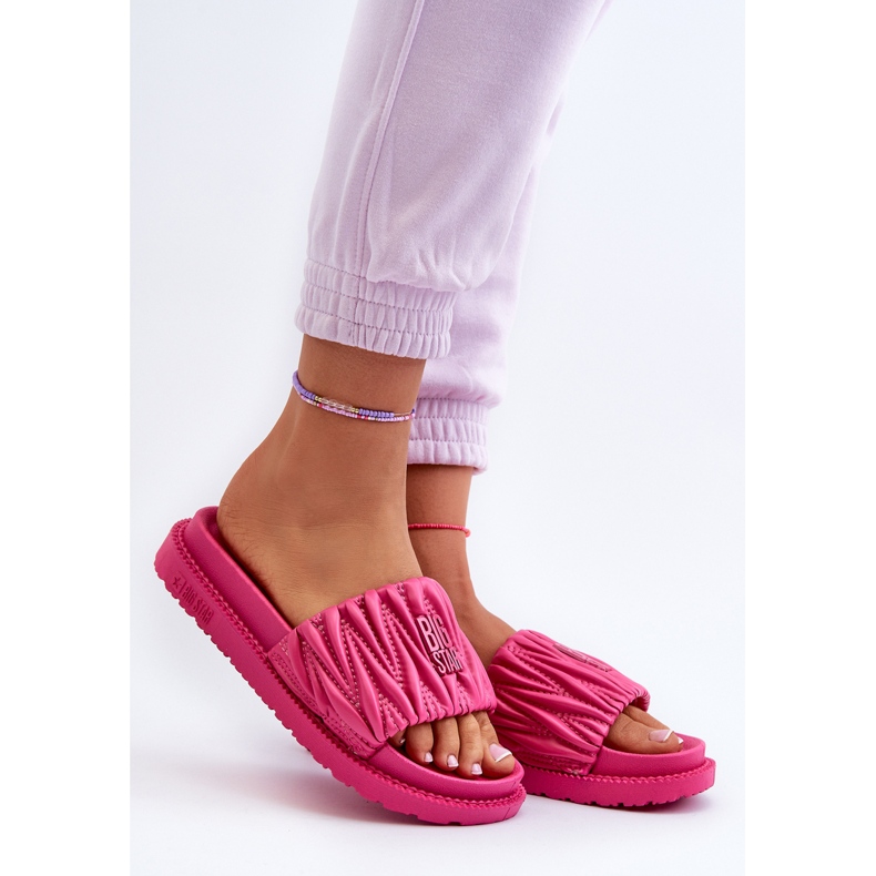 Infradito da donna sulla piattaforma Big Star NN274A749 Fucsia rosa 2