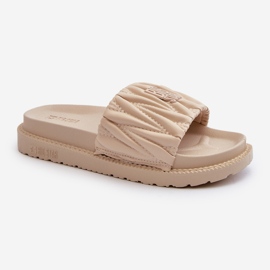 Infradito da donna sulla piattaforma Big Star NN274A746 Beige 1