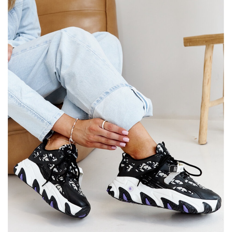 Sneakers nere con spessa suola Melsen nero 1