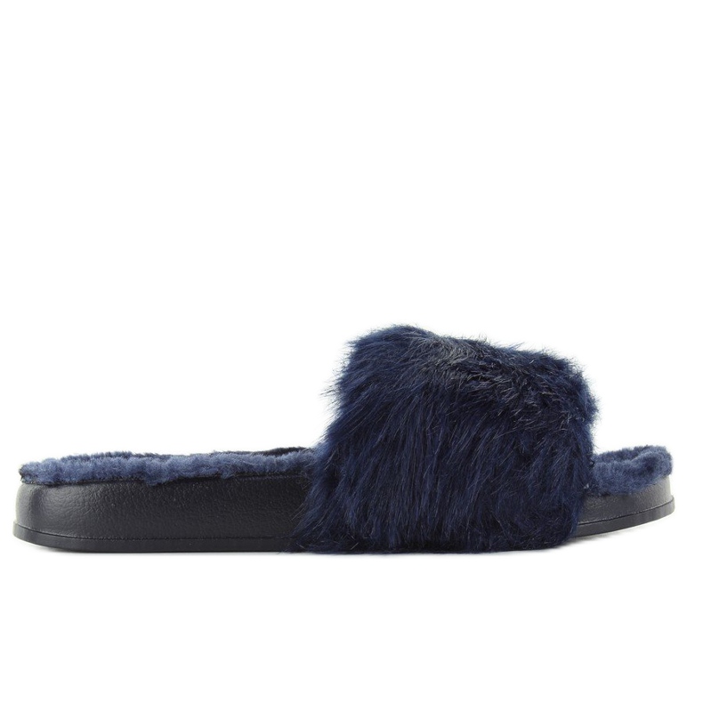 Ciabatte in pelliccia dd68 Blu blu navy 1
