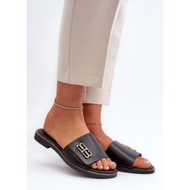 Zazoo 40384 Infradito eleganti in pelle da donna, nere nero 2