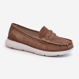 Sergio Leone SP012 Mocassini in camoscio marrone con plateau 1