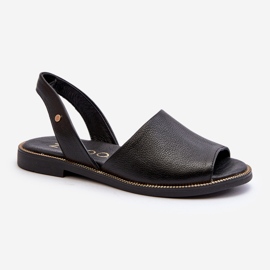 Zazoo Sandali slip-on in pelle Lemar Alivia neri nero 1