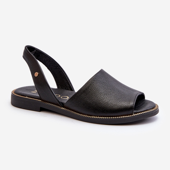 Zazoo Sandali slip-on in pelle Lemar Alivia neri nero 1