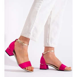 Goodin Sandali fucsia con tacco da donna rosa 1