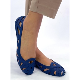 Ballerine traforate Meliski Chassa Navy blu 2