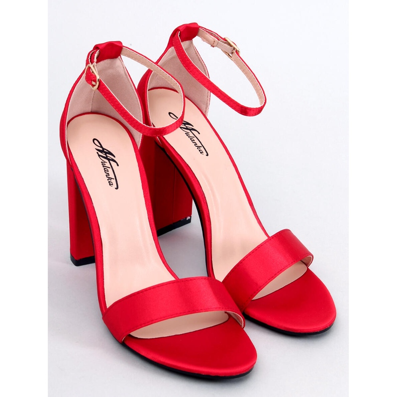 Ranae Sandali rossi con tacco rosso 1