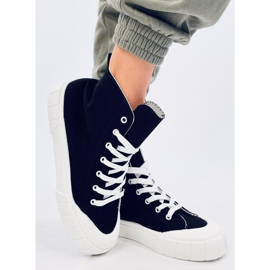 Rogers Sneakers alte in tela nera nero 2