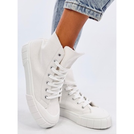 Rogers Sneakers alte in tela bianca bianco 1